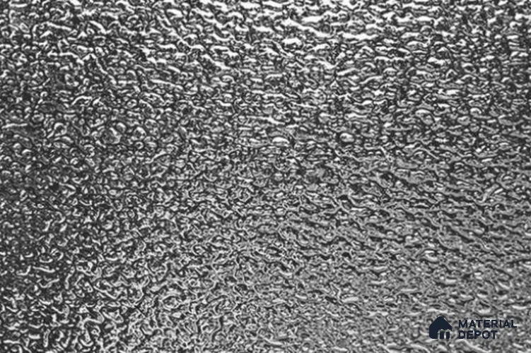 Silver Rippled Look LM 23855 B 7 ft x 4 ft High Gloss Finish 6H Anti Scratch Acrylic Laminate - 1.5 mm | Suitable for TV Unit, Wardrobe, Kitchen Cabinets