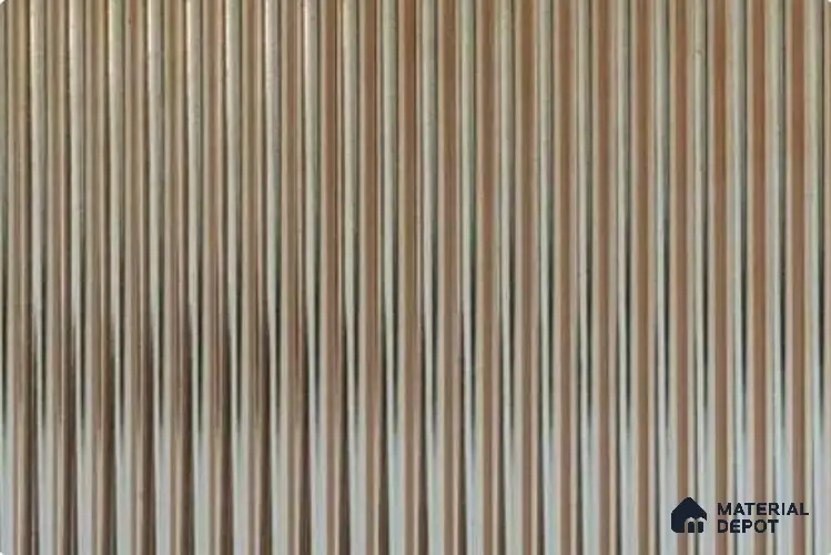 Self Adhesive Mirror Fluted LM 23850 8 ft x 4 ft High Gloss Finish Acrylic Laminate - 3 mm | Suitable for TV Unit,Wardrobe, Kitchen Cabinets
