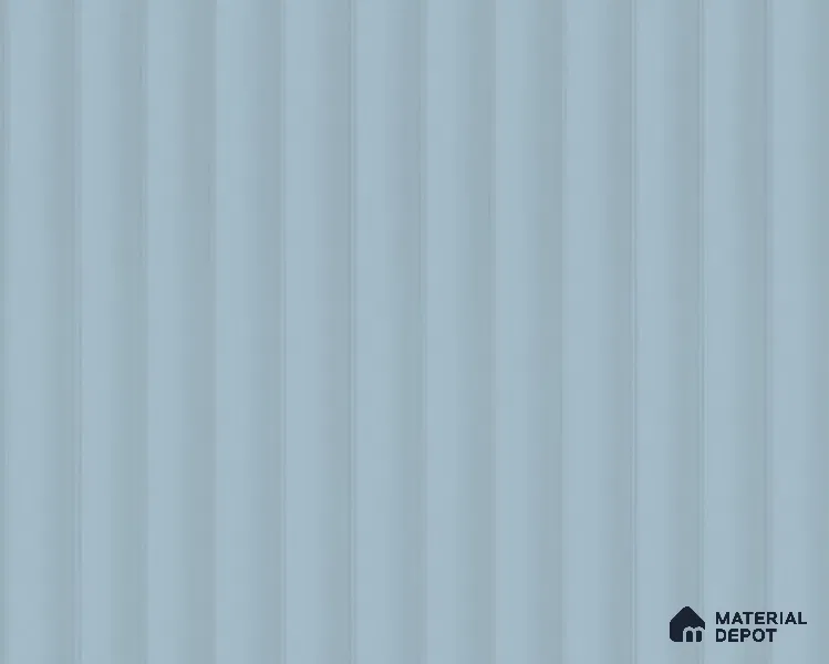 Powder Blue Fluted Solid Color LM 23823 8 ft x 4 ft High Gloss Finish Acrylic Laminate - 3 mm | Suitable for TV Unit,Wardrobe, Kitchen Cabinets