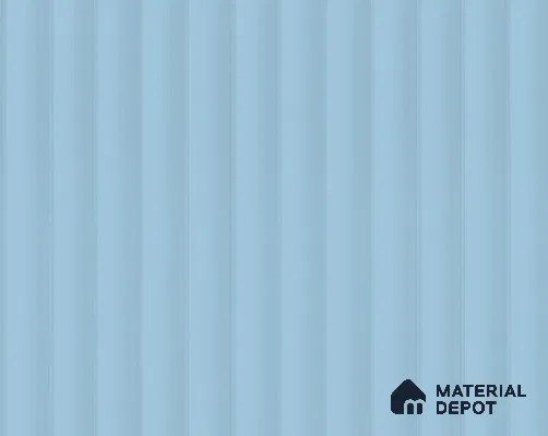 Powder Blue Fluted Solid Color LM 23828 8 ft x 4 ft High Gloss Finish Acrylic Laminate - 3 mm | Suitable for TV Unit,Wardrobe, Kitchen Cabinets