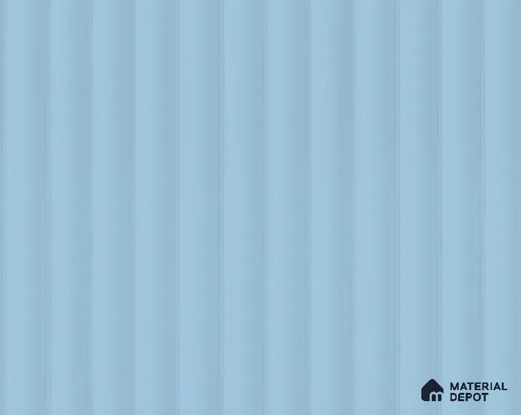 Powder Blue Fluted Solid Color LM 23828 8 ft x 4 ft High Gloss Finish Acrylic Laminate - 3 mm | Suitable for TV Unit,Wardrobe, Kitchen Cabinets