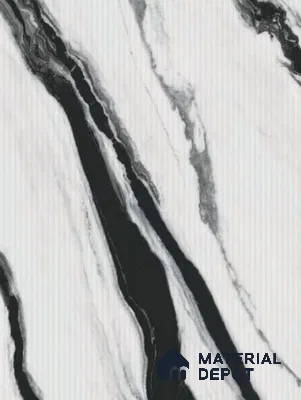 Marble Fluted LM 23743 8 ft x 4 ft High Gloss Finish Acrylic Laminate - 3 mm | Suitable for TV Unit,Wardrobe, Kitchen Cabinets