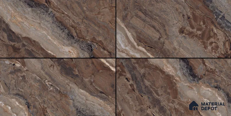 TL 02882 Wenge 1600 x 800 mm High Gloss Finish Wall & Floor Vitrified Tile - 10 mm
