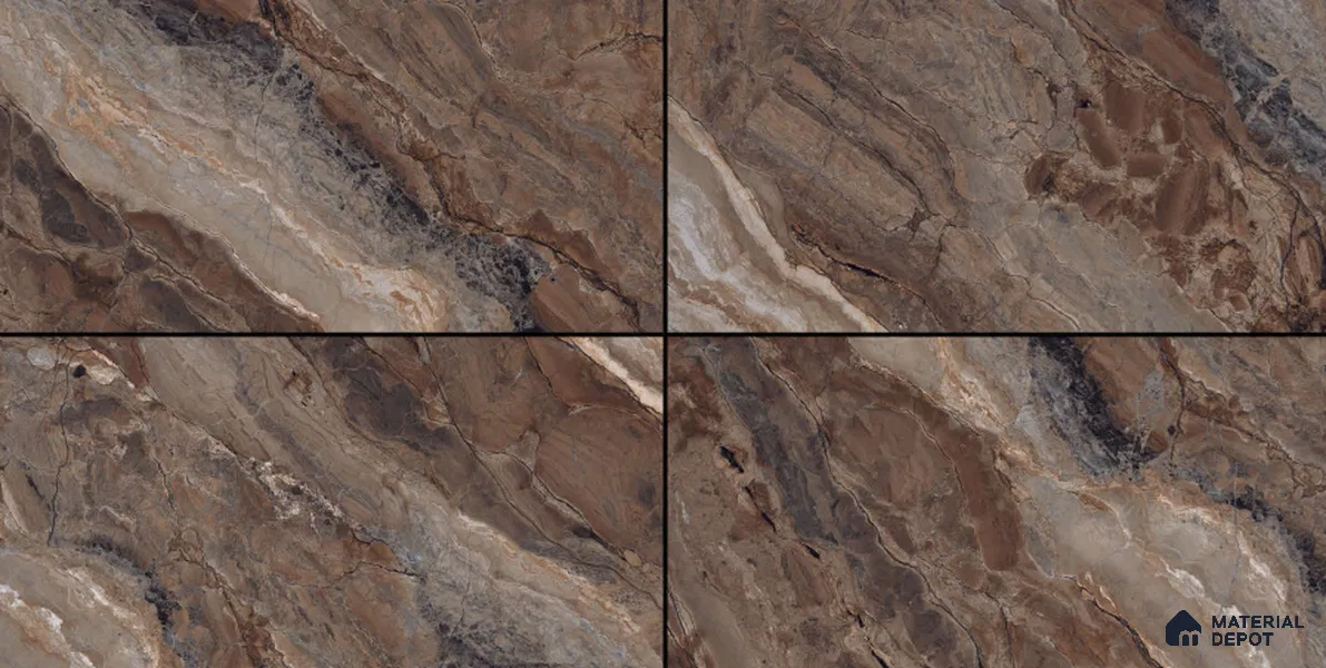 TL 02882 Wenge 1600 x 800 mm High Gloss Finish Wall & Floor Vitrified Tile - 10 mm