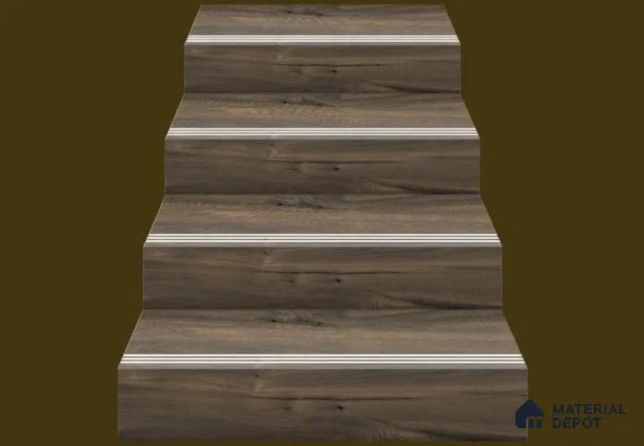 Marrone Brown TL 02555 C Riser Tile Matte Finish  3 ft x 8 inch Vitrified Stair Tile - 9.5 mm