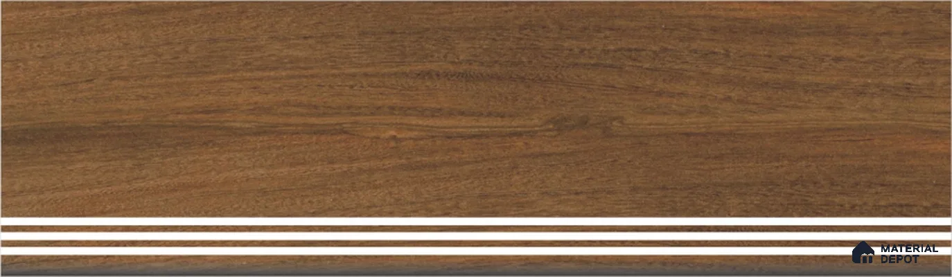 Earth Brown Step Tile Matte Finish TL 02558 3 ft x 1 ft Vitrified Stair Tile - 9.5 mm
