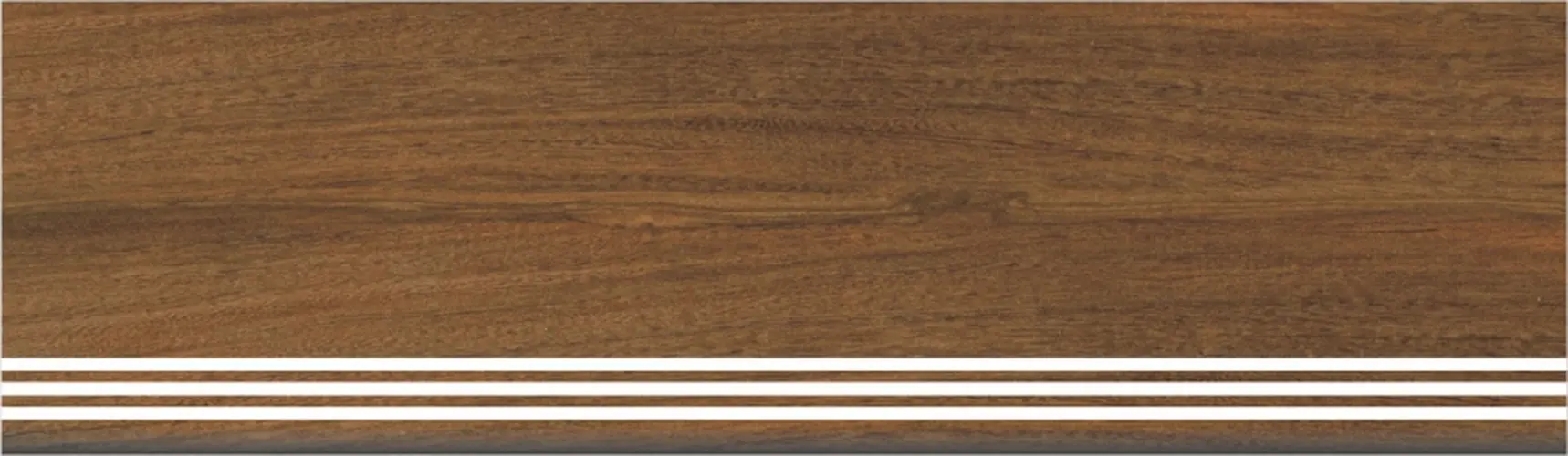 Earth Brown Step Tile Matte Finish TL 02558 3 ft x 1 ft Vitrified Stair Tile - 9.5 mm