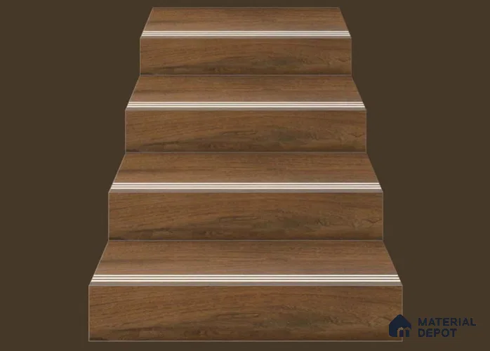 Earth Brown Riser Tile Matte Finish TL 02558 C 3 ft x 8 inc Vitrified Stair Tile - 9.5 mm