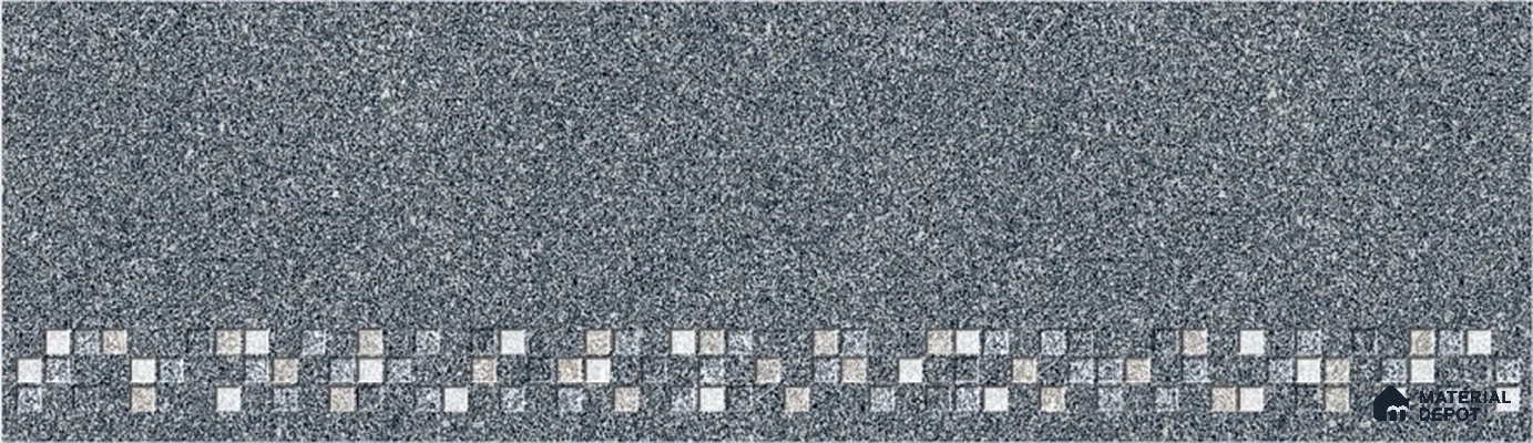 Misty Grey Step Tile Matte Finish TL 02559 3 ft x 1 ft Vitrified Stair Tile - 9.5 mm