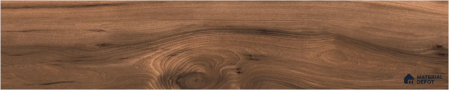 Wood Floor Tile TL 02560 Terra Brown Step 3 ft x 1 ft Vitrified Matte Finish Tile - 9 mm