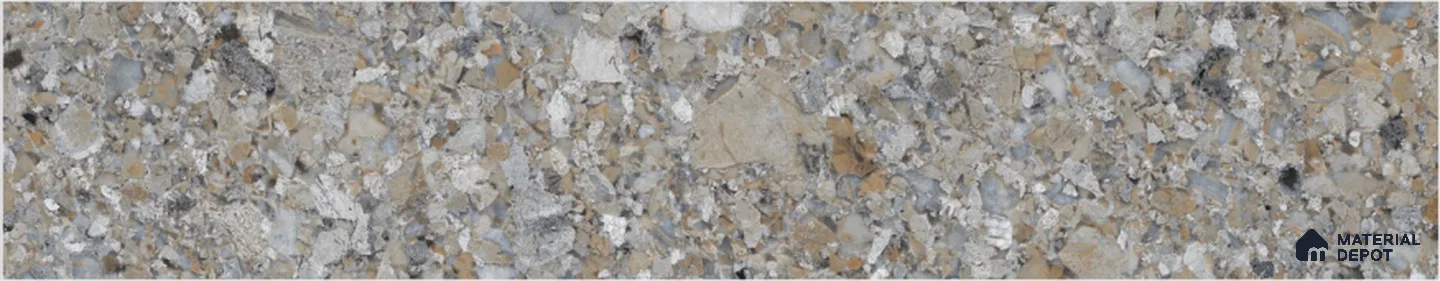 Terrazzo Charm Step Tile Matte Finish TL 02552 3 ft x 1 ft Vitrified Stair Tile - 9.5 mm