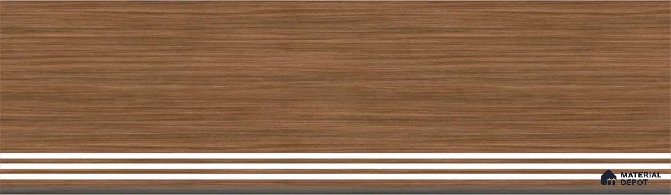 Chocolate Brown Step Tile Matte Finish TL 02553 3 ft x 1 ft Vitrified Stair Tile - 9.5 mm