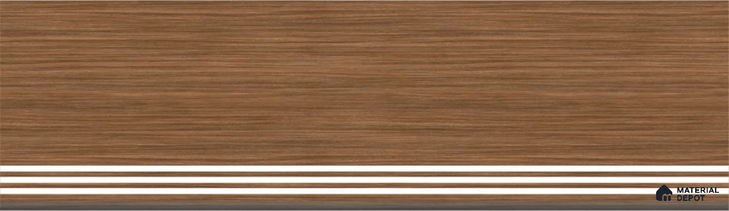 Chocolate Brown Step Tile Matte Finish TL 02553 3 ft x 1 ft Vitrified Stair Tile - 9.5 mm