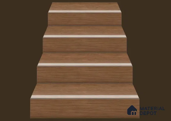 Chocolate Brown Step Tile Matte Finish TL 02553 3 ft x 1 ft Vitrified Stair Tile - 9.5 mm