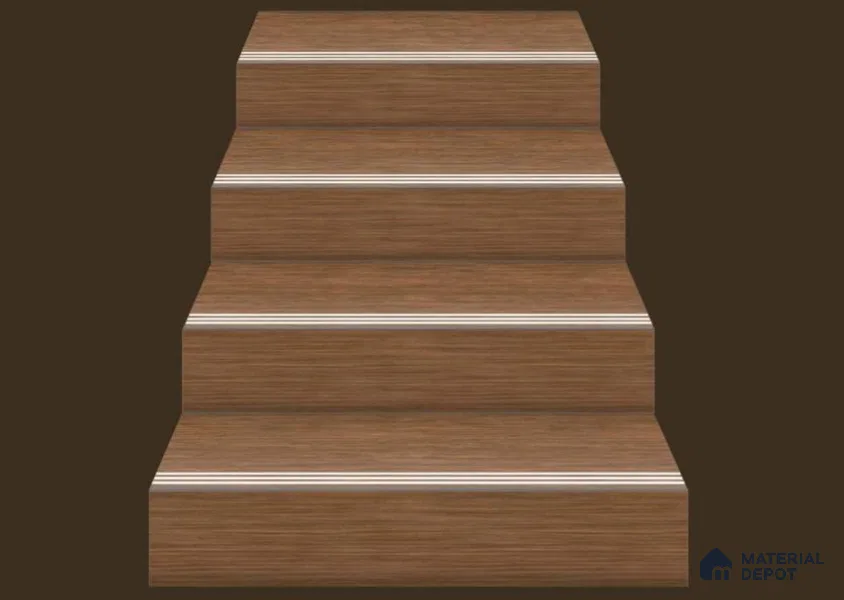 Chocolate Brown Step Tile Matte Finish TL 02553 3 ft x 1 ft Vitrified Stair Tile - 9.5 mm