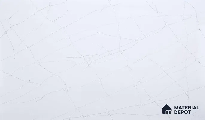 Belina Quartz QR 00015 Frosted Veil Regalia Series 11.42 ft x 6.58 ft Quartz - 20 mm | 10 Years Warranty | Suitable for Kitchen, Restaurant, Counter Tops, Dining, Reception, office