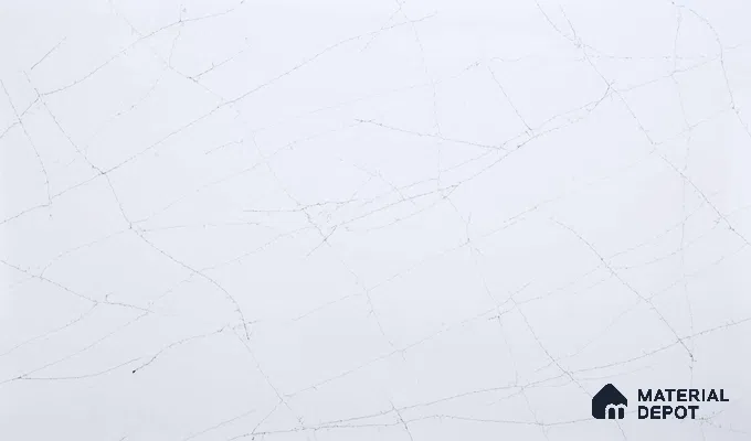 Belina Quartz QR 00015 Frosted Veil Regalia Series 11.42 ft x 6.58 ft Quartz - 20 mm | 10 Years Warranty | Suitable for Kitchen, Restaurant, Counter Tops, Dining, Reception, office