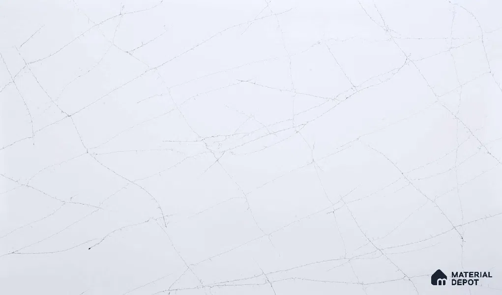 Belina Quartz QR 00015 Frosted Veil Regalia Series 11.42 ft x 6.58 ft Quartz - 20 mm | 10 Years Warranty | Suitable for Kitchen, Restaurant, Counter Tops, Dining, Reception, office
