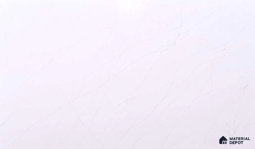 Belina Quartz QR 00019 Lunar Veil Regalia Series 11.42 ft x 6.58 ft Quartz - 20 mm | 10 Years Warranty | Suitable for Kitchen, Restaurant, Counter Tops, Dining, Reception, office