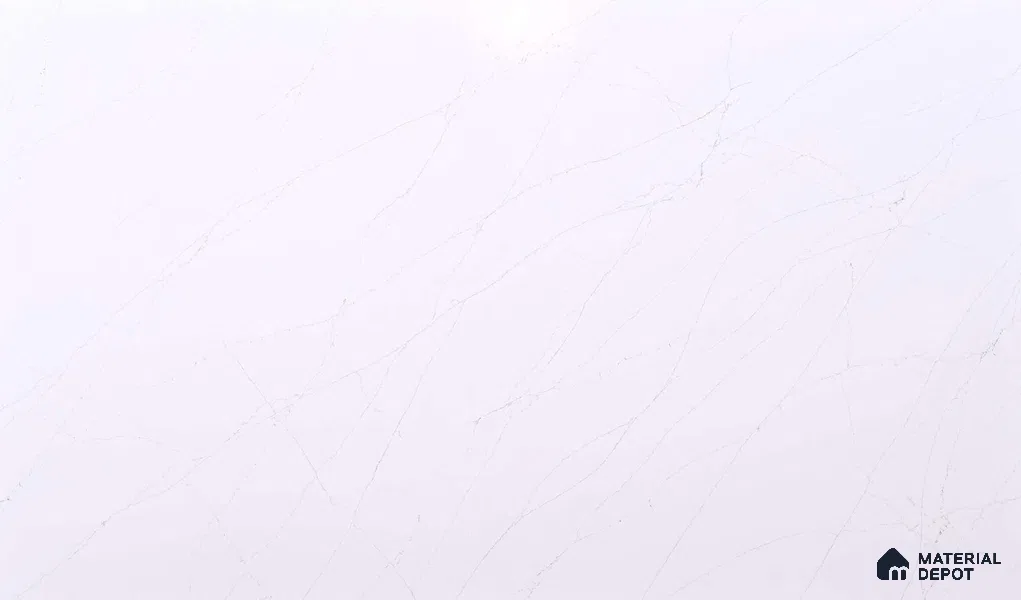 Belina Quartz QR 00019 Lunar Veil Regalia Series 11.42 ft x 6.58 ft Quartz - 20 mm | 10 Years Warranty | Suitable for Kitchen, Restaurant, Counter Tops, Dining, Reception, office