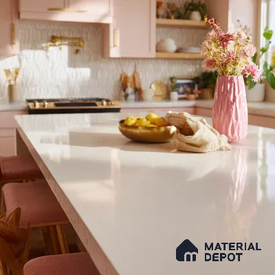 Belina Quartz QR 00020 Frosted Aurora Regalia Series 11.42 ft x 6.58 ft Quartz - 20 mm | 10 Years Warranty | Suitable for Kitchen, Restaurant, Counter Tops, Dining, Reception, office