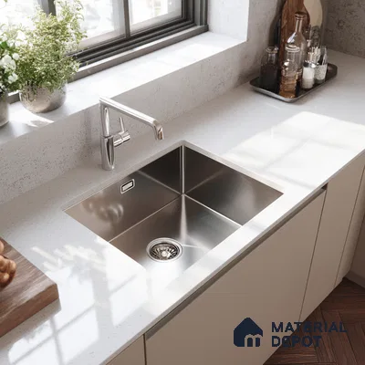 Belina Quartz QR 00020 Frosted Aurora Regalia Series 11.42 ft x 6.58 ft Quartz - 20 mm | 10 Years Warranty | Suitable for Kitchen, Restaurant, Counter Tops, Dining, Reception, office