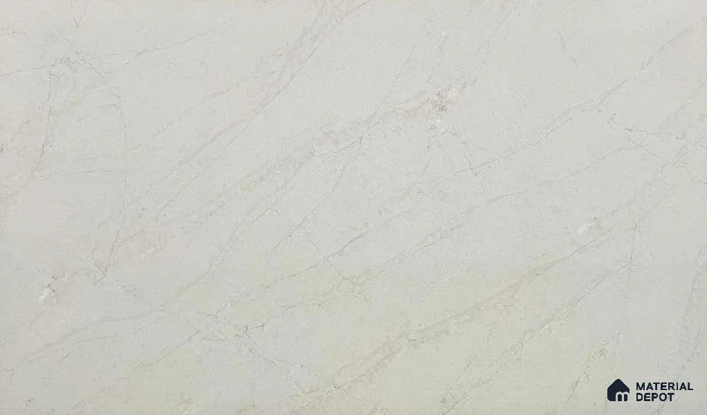 Belina Quartz QR 00023 Celestial Veil Regalia Series 11.42 ft x 6.58 ft Quartz - 20 mm | 10 Years Warranty | Suitable for Kitchen, Restaurant, Counter Tops, Dining, Reception, office