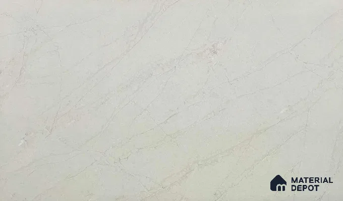 Belina Quartz QR 00023 Celestial Veil Regalia Series 11.42 ft x 6.58 ft Quartz - 20 mm | 10 Years Warranty | Suitable for Kitchen, Restaurant, Counter Tops, Dining, Reception, office