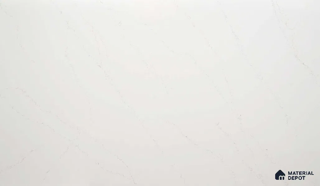Belina Quartz QR 00026 Lunar Veil Regalia Series 11.42 ft x 6.58 ft Quartz - 20 mm | 10 Years Warranty | Suitable for Kitchen, Restaurant, Counter Tops, Dining, Reception, office
