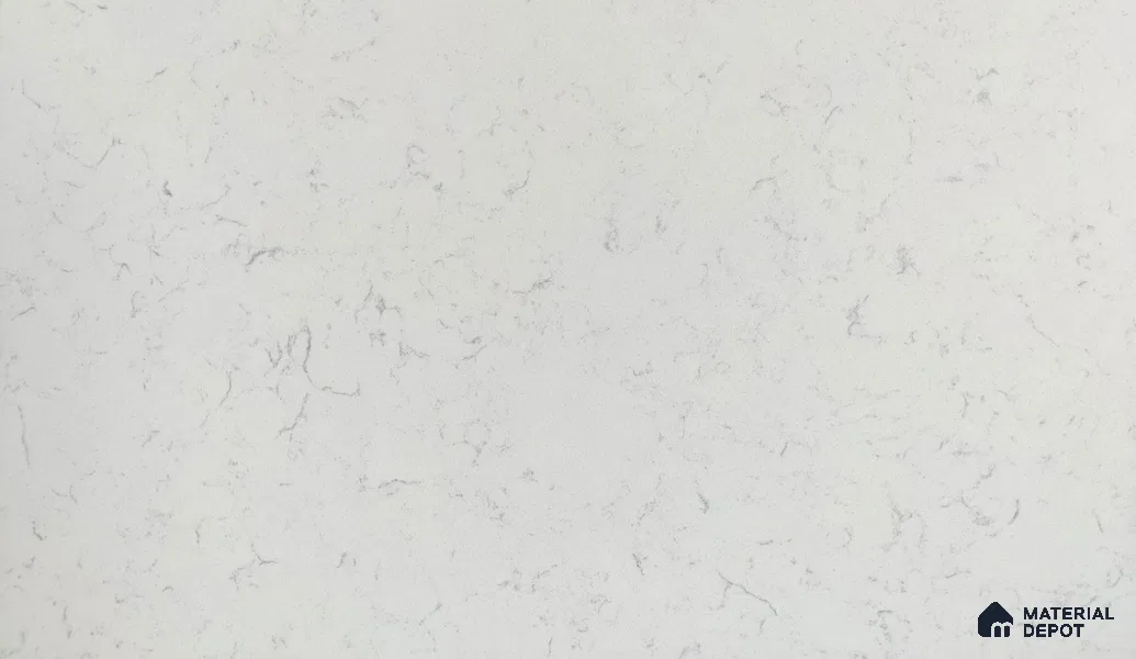 Belina Quartz QR 00096 Clouded Carrara Regalia Series 11.42 ft x 6.58 ft Quartz - 20 mm | 10 Years Warranty | Suitable for Kitchen, Restaurant, Counter Tops, Dining, Reception, office