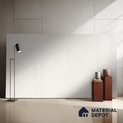 Belina Quartz QR 00096 Clouded Carrara Regalia Series 11.42 ft x 6.58 ft Quartz - 20 mm | 10 Years Warranty | Suitable for Kitchen, Restaurant, Counter Tops, Dining, Reception, office