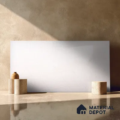 Belina Quartz QR 00030 Lunar Veil Regalia Series 11.42 ft x 6.58 ft Quartz - 20 mm | 10 Years Warranty | Suitable for Kitchen, Restaurant, Counter Tops, Dining, Reception, office