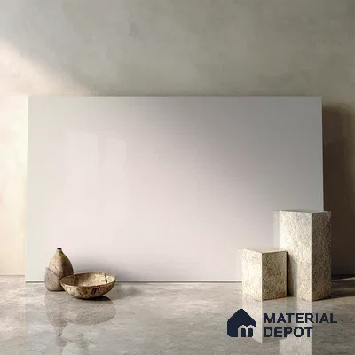 Belina Quartz QR 00037 Whisper Veil Regalia Series 11.42 ft x 6.58 ft Quartz - 20 mm | 10 Years Warranty | Suitable for Kitchen, Restaurant, Counter Tops, Dining, Reception, office