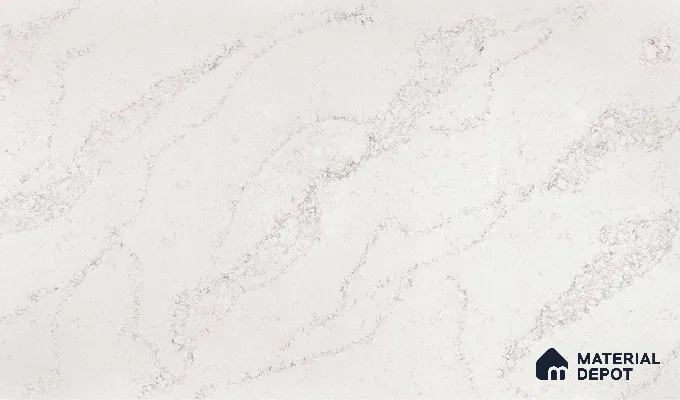 Belina Quartz QR 00039 Celestial Veil Regalia Series 11.42 ft x 6.58 ft Quartz - 20 mm | 10 Years Warranty | Suitable for Kitchen, Restaurant, Counter Tops, Dining, Reception, office