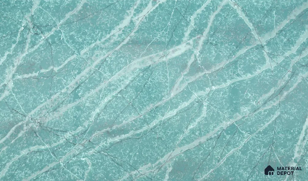 Belina Quartz QR 00040 Verdant Cascade Regalia Series 11.42 ft x 6.58 ft Quartz - 20 mm | 10 Years Warranty | Suitable for Kitchen, Restaurant, Counter Tops, Dining, Reception, office
