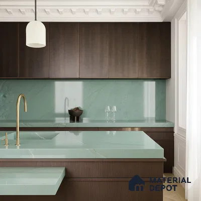Belina Quartz QR 00329 Vera Fiora Helsinki Series 10.5 ft x 5.35 ft Quartz - 20 mm | 10 Years and Replacement Warranty | Suitable for Kitchen, Restaurant, Counter Tops, Dining, Reception, office