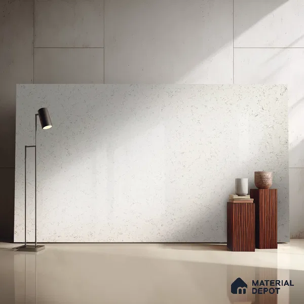 Belina Quartz QR 00047 Frosted Petal Regalia Series 11.42 ft x 6.58 ft Quartz - 20 mm | 10 Years Warranty | Suitable for Kitchen, Restaurant, Counter Tops, Dining, Reception, office