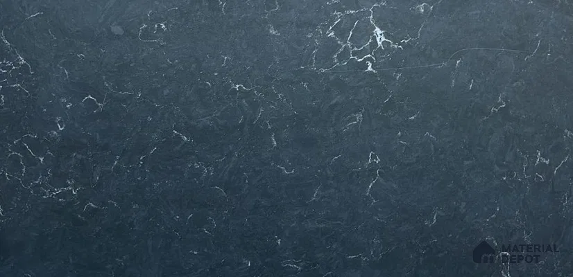Belina Quartz QR 00094 Obsidian Veil Regalia Series 11.42 ft x 6.58 ft Quartz - 20 mm | 10 Years Warranty | Suitable for Kitchen, Restaurant, Counter Tops, Dining, Reception, office