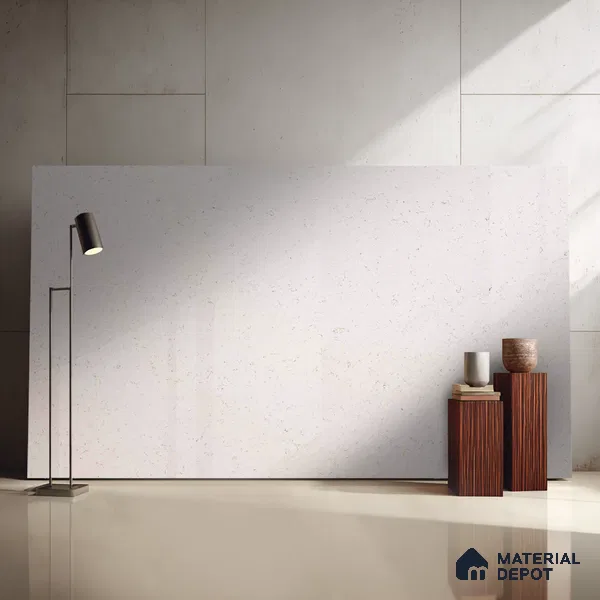 Belina Quartz QR 00057 Frosted Petal Regalia Series 11.42 ft x 6.58 ft Quartz - 20 mm | 10 Years Warranty | Suitable for Kitchen, Restaurant, Counter Tops, Dining, Reception, office