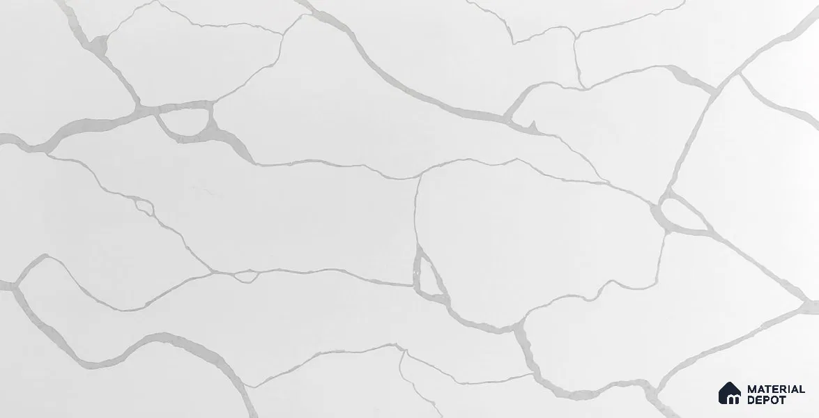 Belina Quartz QR 00153 Serene Calacatta Viola Series 10.76 ft x 5.41 ft Quartz - 20 mm | 7 Years Warranty | Suitable for Kitchen, Restaurant, Counter Tops, Dining, Reception, office