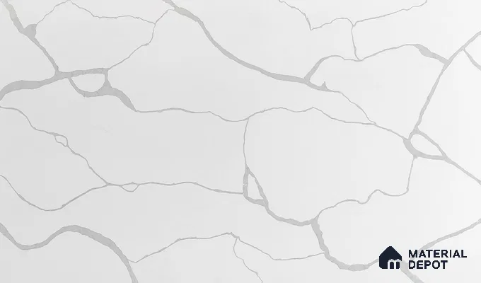 Belina Quartz QR 00153 Serene Calacatta Viola Series 10.76 ft x 5.41 ft Quartz - 20 mm | 7 Years Warranty | Suitable for Kitchen, Restaurant, Counter Tops, Dining, Reception, office