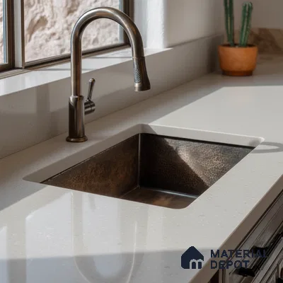 Belina Quartz QR 00069 Mist Vein Viola Series 10.75 ft x 5.42 ft Quartz - 20 mm | 7 Years Warranty | Suitable for Kitchen, Restaurant, Counter Tops, Dining, Reception, office