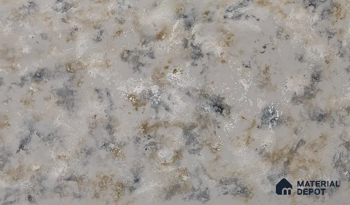 Belina Quartz QR 00002 Ivory Cloudstone Viola Series 10.75 ft x 5.42 ft Quartz - 20 mm | 7 Years Warranty | Suitable for Kitchen, Restaurant, Counter Tops, Dining, Reception, office