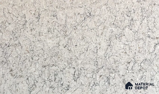 Belina Quartz QR 00074 Arctic Swirl Viola Series 10.75 ft x 5.42 ft Quartz - 20 mm | 7 Years Warranty | Suitable for Kitchen, Restaurant, Counter Tops, Dining, Reception, office