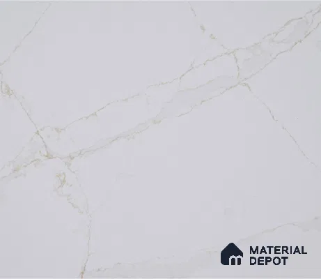 Belina Quartz QR 00093 Ivory Cascade Regalia Series 11.42 ft x 6.58 ft Quartz - 20 mm | 10 Years Warranty | Suitable for Kitchen, Restaurant, Counter Tops, Dining, Reception, office