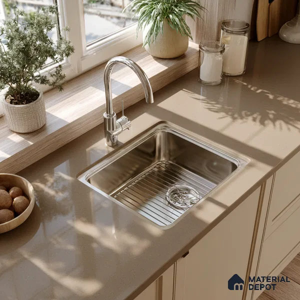 Belina Quartz QR 00013 Copper Umber Viola Series 10 ft x 4.75 ft Quartz - 20 mm | 7 Years Warranty | Suitable for Kitchen, Restaurant, Counter Tops, Dining, Reception, office