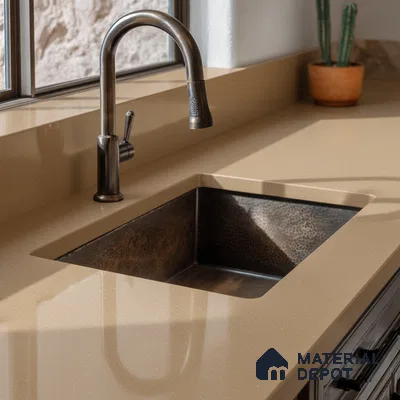 Belina Quartz QR 00013 Copper Umber Viola Series 10 ft x 4.75 ft Quartz - 20 mm | 7 Years Warranty | Suitable for Kitchen, Restaurant, Counter Tops, Dining, Reception, office