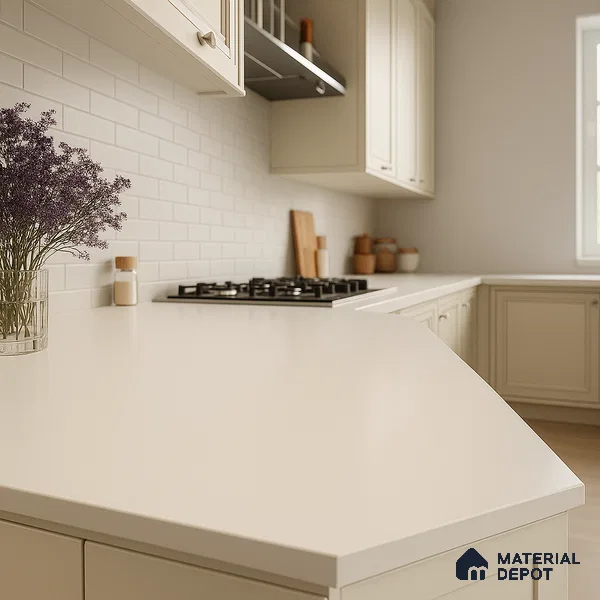 Belina Quartz QR 00088 Frosted Viola Series 10.75 ft x 5.42 ft Quartz - 20 mm | 7 Years Warranty | Suitable for Kitchen, Restaurant, Counter Tops, Dining, Reception, office