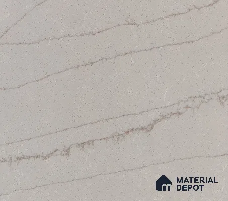 Belina Quartz QR 00004 B Serene Calacatta Viola Series 10.76 ft x 2.72 ft Quartz - 20 mm | 7 Years Warranty | Suitable for Kitchen, Restaurant, Counter Tops, Dining, Reception, office
