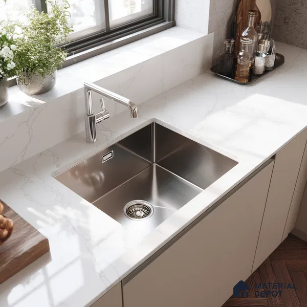 Belina Quartz QR 00078 Diana Aurelia Viola Series 10.75 ft x 5.42 ft Quartz - 20 mm | 7 Years Warranty | Suitable for Kitchen, Restaurant, Counter Tops, Dining, Reception, office